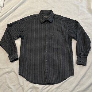Johnston & Murphy Diamond Print Button Down Shirt Sz M